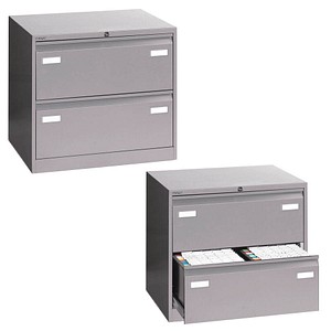BISLEY LIGHT Hängeregistraturschrank silber 2 Schubladen 80,0 x 62,2 x 71,1 cm, 1 St.
