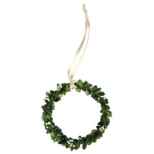 4006166373893 - Geschenkanhänger grün Buchskranz Ø 75 cm