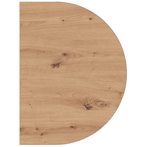 4032062311905 - Anbautisch höhenverstellbar QA60 asteiche grau halbrund 600 x 800 x 655 - 825 cm