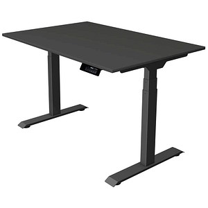 Kerkmann Move 1 stable elektrisch höhenverstellbarer Schreibtisch anthrazit rechteckig, T-Fuß-Gestell grau 120,0 x 80,0 cm