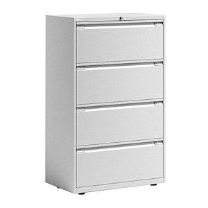 BISLEY Essentials Hängeregistraturschrank verkehrsweiß 4 Schubladen 80,0 x 47,0 x 130,0 cm