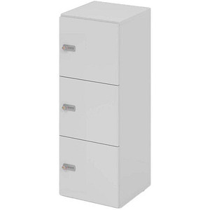 HAMMERBACHER Schließfachschrank lichtgrau V234L3/5/5/ZS, 3 Schließfächer 40,0 x 42,0 x 110,0 cm