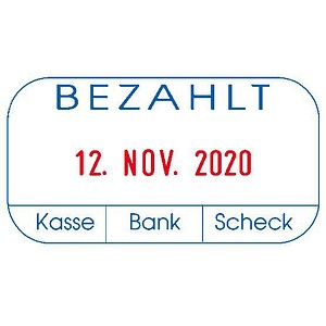 9004362430544 - Text- und Datumsstempel Printer S260 L2 GreenLine mit Text BEZAHLT + Datum Kunststoff Schrifthöhe (Datum) 4mm 9004362430544 Co