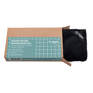 Sigel Reinigungstuch magnetisch schwarz 250x250x3mm