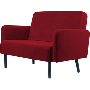 3660141954500 - 2-Sitzer Sofa LISBOA rot schwarz Stoff 3660141954500 PAPERFLOW
