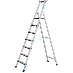 4003866414253 - Comfortstep s gebördelte Stehleiter mit gepolsterter Stufen-Vorderkante 7 Stufen - Zarges