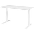 Topstar E-Table elektrisch höhenverstellbarer Schreibtisch weiß rechteckig,  T-Fuß-Gestell weiß 160,0 x 80,0 cm >> büroshop24