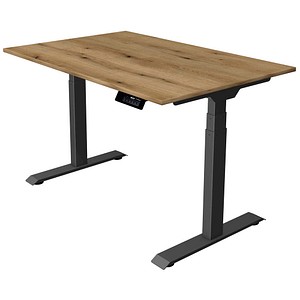 Kerkmann Move 1 stable elektrisch höhenverstellbarer Schreibtisch asteiche rechteckig, T-Fuß-Gestell grau 120,0 x 80,0 cm