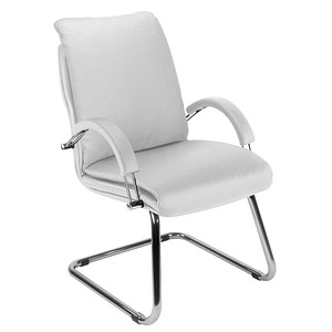 5901747065046 - Besucherstuhl Nadir Steel weiß   chrom mit Armlehnen Freischwinger 5901747065046 Nowy Styl