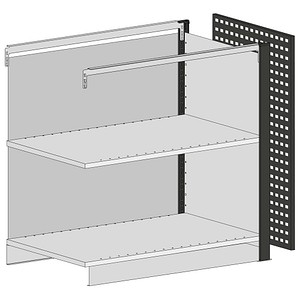 4058255114900 - Thekenmodul MULTIplus Endmodul ohne Arbeitsplatte schwarz 806 x 780 x 1007 cm