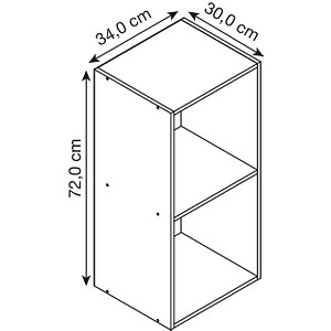 4051814401046 - Aktenregal Holzregal stehend platzsparender Aktenschrank Maße ca H 72 x B 34 x T 30 cm Elegantes Regal stehend Büroregal ¿ Offas 2f Gr 34 grau B34cm H72cm T30cm Holzwerkstoff Holz Spanplatte Regale