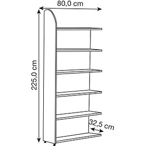 4044917369306 - Büroregal Dante® Regalfeld H 2250 x B 800 mm Rückwand lichtgrau 4044917369306 - Büroregal Dante® Regalfeld H 2250 x B 800 mm Rückwand lichtgrau