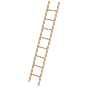 MUNK Anlegeleiter 33108 oTraverse, 1x 8 Stufen, braun, Holz 4031405331082 MUNK