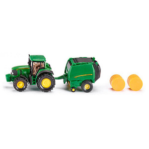 siku Traktor John Deere 7530 mit Ballenpresse 990 1665 Spielzeugauto