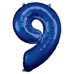 0194099010870 - Folienballon Zahl 9 blau 0194099010870 amscan 0194099010870 - Folienballon Zahl 9 blau 0194099010870 amscan