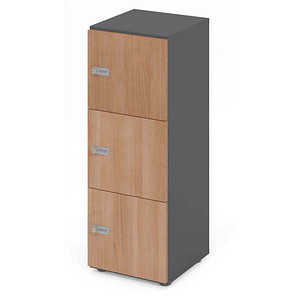4032062314258 - HAMMERBACHER Schließfachschrank grafit nussbaum V234L3 G N ZS 3 Schließfächer 400 x 420 x 1100 cm 4032062314258 - HAMMERBACHER Schließfachschrank grafit nussbaum V234L3 G N ZS 3 Schließfächer 400 x 420 x 1100 cm