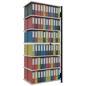 4004514237521 - Anbau-Schwerlastregal MULTIplus150 36052-S schwarz lichtgrau 1000 x 600 x 2300 cm