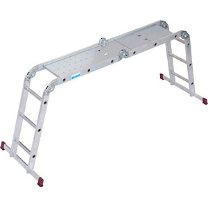 4009199085214 - Krause Corda Aluleiter 4in1 Multifunktion 4x3 Mehrzweckleiter mit Plattform-Set