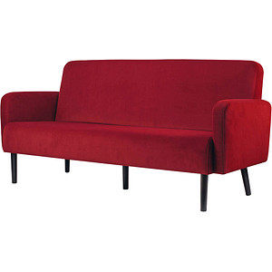 3660141954586 - 3-Sitzer Sofa LISBOA rot schwarz Stoff 3660141954586 PAPERFLOW