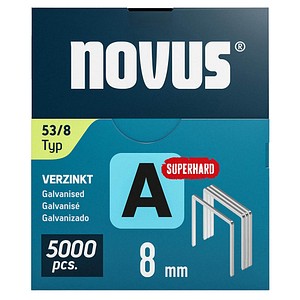 4009729080375 - 5000 novus Tackerklammern 53 8 Feindraht superhart 53 8