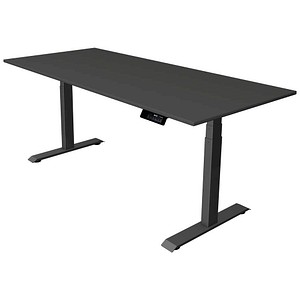 Kerkmann Move 1 stable elektrisch höhenverstellbarer Schreibtisch anthrazit rechteckig, T-Fuß-Gestell grau 180,0 x 80,0 cm