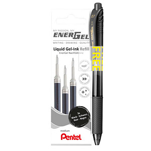 4016284347553 - AKTION EnerGel Gelschreiberminen schwarz 035 mm 1 Set + GRATIS EnerGel BL107 Gelschreiber schwarz