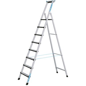 4003866414260 - Zarges Comfortstep S gebördelte Stehleiter mit gepolsterter Stufen-Vorderkante 8 Stufen
