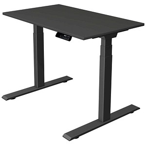 Kerkmann Move 1 stable elektrisch höhenverstellbarer Schreibtisch anthrazit rechteckig, T-Fuß-Gestell grau 100,0 x 60,0 cm