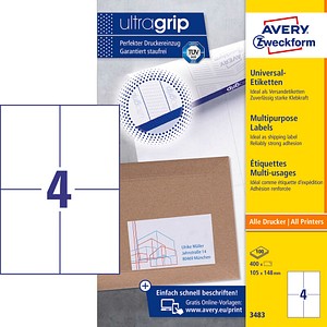400 AVERY Zweckform Etiketten 3483 weiß