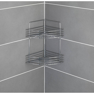 4008838168219 - Eckregal WENKO Milano Regale Gr B H T 22 cm x 37 cm x 315 cm silberfarben (chrom) Eckregale Regale 2 Ablageflächen 4008838168219 - Eckregal WENKO Milano Regale Gr B H T 22 cm x 37 cm x 315 cm silberfarben (chrom) Eckregale Regale 2 Ablageflächen