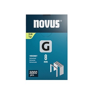 4009729080498 - Flachdrahtklammern G Typ 11 8mm 5000 St Novus Office 042-0766 Abmessungen (L x B x H) 8 x 106 x 8 mm
