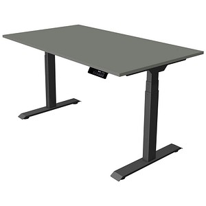 Kerkmann Move 1 stable elektrisch höhenverstellbarer Schreibtisch grafit rechteckig, T-Fuß-Gestell grau 140,0 x 80,0 cm