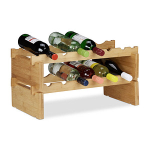 relaxdays Weinregal braun 60,0 x 28,5 x 30,0 cm