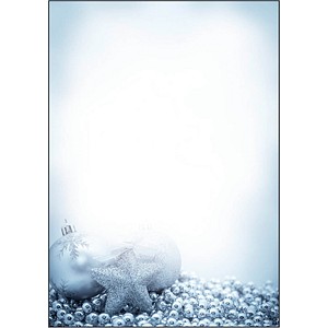 Weihnachtsbriefpapier Blue Mystery Motiv DIN A4 90 g/qm 100 Blatt