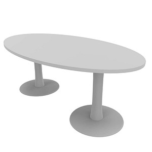 8029466135554 - Konferenztisch Idea+ lichtgrau oval Säulenfuß alu 2000 x 1100 x 740 cm 8029466135554 - Konferenztisch Idea+ lichtgrau oval Säulenfuß alu 2000 x 1100 x 740 cm