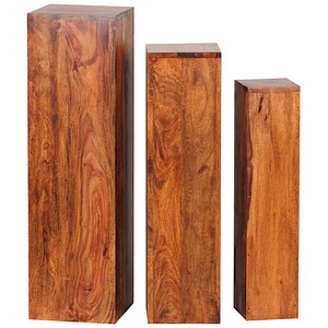 4250950223820 - WOHNLING Beistelltische-Set quadratisch Massivholz sheesham 3 St