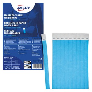 AVERY Zweckform Einlassband TYVBL-50 neon bl 500St 5014702149542 AVERY Zweckform 500 Stück