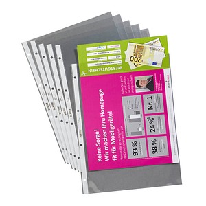 100 LEITZ Prospekthüllen 4734 Super Premium glasklar glatt