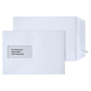 STEINMETZ Versandtaschen DIN C5 mit Fenster weiß 500 St.