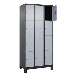 4068427573565 - Schließfachschrank Classic Plus schwarzgrau weißaluminium 080010-304 S10044 12 Schließfächer 900 x 500 x 1950 cm 4068427573 4068427573565 - Schließfachschrank Classic Plus schwarzgrau weißaluminium 080010-304 S10044 12 Schließfächer 900 x 500 x 1950 cm 4068427573