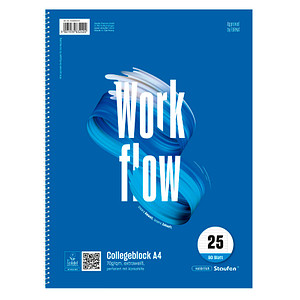 9001939832404 -  Collegeblock 040480035 Style Work flow Muster Lineatur 25   liniert mit weißem Rand A4 70g rot 80 Blatt 9001939832404 Ursu