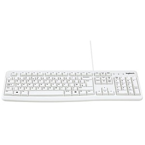 Logitech Keyboard >> kabelgebunden weiß K120 Tastatur büroshop24