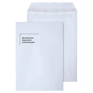 STEINMETZ Versandtaschen DIN C4 mit Fenster weiß 250 St.