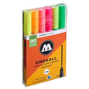 4250397674223 - Acrylmarker One4All 127HS Neon Set 4250397674223 Molotow
