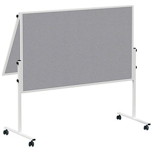 Maul Moderationstafel Solid 636 66 82, 120x150cm, Filz + Filz (beidseitig), pinnbar, klappbar, grau + grau 4002390052641 Maul