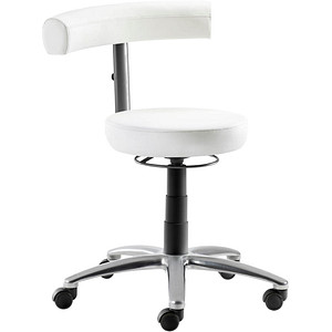 4032376074831 - mayer sitzmöbel 1280_POL Drehhocker Stoff Weiß 650 x 650 x 920 mm