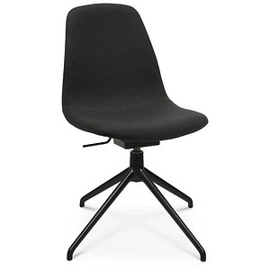 4014296848723 - Konferenzsessel Sitness Life 11 dreh- sitzhöhenverstellbar ohne Armlehnen B 460 x T 390 x H 450-480 mm 4-Fußgestell Alu schwarz-matt & Stoff schwarz