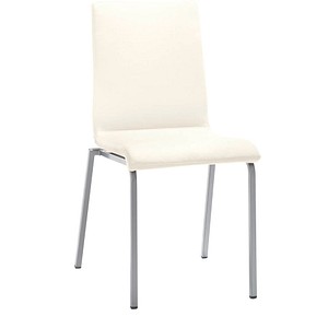 myLIFE Besucherstuhl weiß Kunstleder