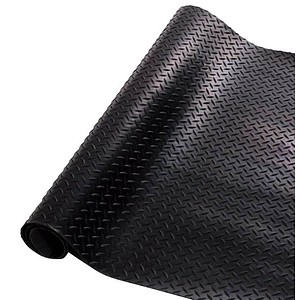 Gummimatte mit Tränenblech-Struktur schwarz 100,0 x 300,0 cm