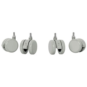 LEITZ Rollen für Schreibtische, 4 St.